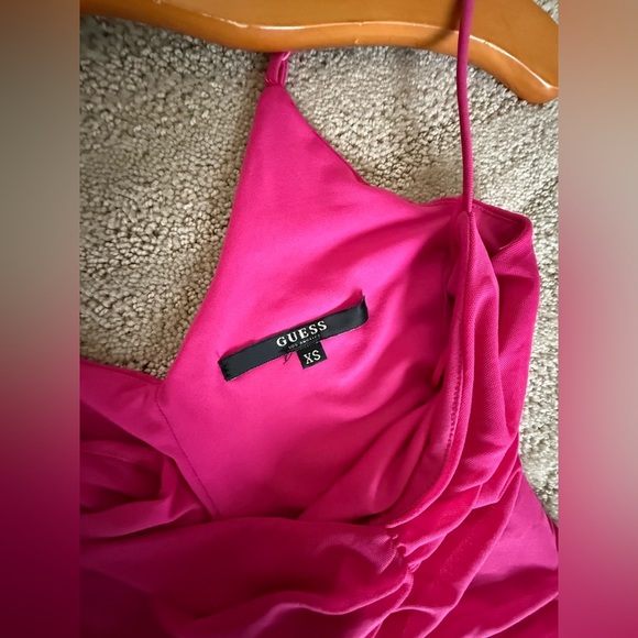 Guess Pink Ruched Bodycon Midi Dress - Picture 4 of 4